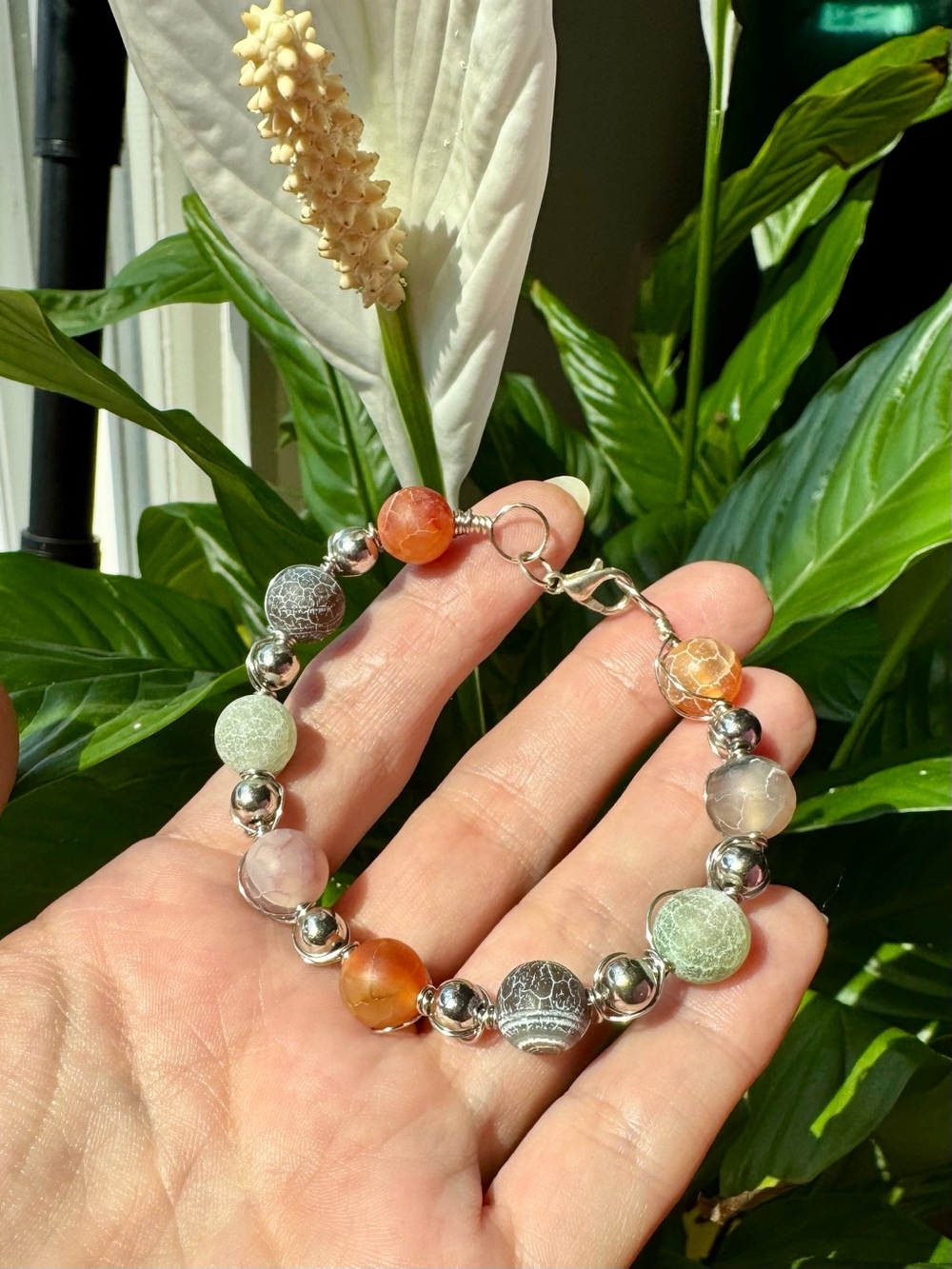 ✨CRACKLE AGATE | Wire Wrapped Gemstone Bracelet✨